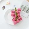 Simulação uva luxunhas pup cula de sucção de frutas kawaii de chave de chave de chaves de carros de carros crauclados decoração de sala de aniversário fofa para crianças brinquedos la404