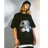 Hip Hop T Shirt Men Streetwear Print Xray Bear Tshirt krótkie rękaw duże harajuku tshirt bawełniane letnie topy Czarne 220521