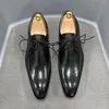 Scarpe derby di alta qualità classiche Color Fashion Matching Simple e versatile Punta puntata Business Business Leather Casual Shoes KB281
