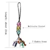 Beaded Strands 2022 Chakra Natural Crystal Stone Car Pendant 7 Tumbled Bracelet Tassel Hanging Ornament Stones Decor Tiger Eye Lars22