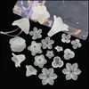 Beads Other Fashion Acrylic Charms Frosted Plastic Horn Snowflake Star Clover Retro Spacer End Caps WhiteOther