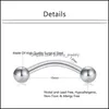 16G Earrings Daith Snug Eyebrow Rings Curved Barbell Anti Tragus Forward Helix Piercings For Women Men Drop Delivery 2021 Navel Bell Butto