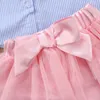 Moda 2pcs maluch dzieci dziewczynka księżniczka ubrania paski do paska T -koszulka Top Lace Tutu Sukienka spódniczka 220620