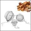 Stainless Steel Tea Pot Infuser Sphere Locking Spice Green Leaf Ball Strainer Mesh Strainers Filter Tools Drop Delivery 2021 Coffee Drinkw