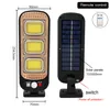 CoB/LED lâmpadas solares solares solar solar solar lâmpada de parede pátio com RC Solar Solar Solar Power Tocha Solarmotion Sensor Lights