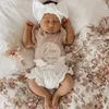 2 Adet Bebek Kız Bebek Giysileri Set Waffle Pamuk Fırfır doğan Yelek Romper Gaf Şort Takım Elbise Yaz Kıyafetleri Giyim 220606 Tops