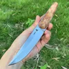 Coltello a lama fissa di alta qualità 440c/Lama di Damasco Manico in legno Collezione da campeggio esterna Coltelli tattici