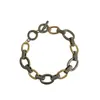 Braccialetti a maglie Catena Vintage Bohemia Antique Rhodium e Gold Color Mixed T Bar Obar Enclosure Bracciale per donna Elegante classico