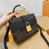 Vintage Cowhide Lucky BB Totes Women Axel crossbody v￤skor Guldl￥sdesigner Luxury Handv￤skor Lady Purse Clutch Bag Wallets2322