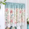 Curtain & Drapes Pastoral Style Short Rod Pocket Window Curtains Living Room Kitchen Entrance Dustproof Cabinet Half-curtain