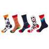 Par de calcetines para hombre 2022 de algodón peinado de alta calidad coloridos divertidos para hombre equipo creativo para vestido de boda informal para hombre