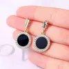 Temperamento Simple colgante negro pendientes de diamantes personalizados para mujeres moda coreana pendiente de perno joyería para fiesta de cumpleaños regalos