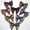 Bow Ties Sitonjwly Classic Paisley Floral Big Bowtie for Mens Cravats Women podwójnie warstwy motyl miękkie przyjęcie weselne Gravatasbow EMEL22