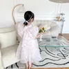 Robes d'été roses pour petites filles, tenue à gros nœud, vêtements de fête d'anniversaire pour enfants