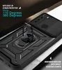 Przypadki dla Xiaomi Redmi Uwaga 8 2021 Uwaga 8 Pro Przypadek Pokrywa Obiektyw Slide Holder Obiektyw Ochronny Pierścień Magnetyczny Ogromistki Odporne na wstrząsy Fender