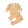 Abbigliamento set un persent 2022 vestiti nati Top Pantaloni Cotton Girl Baby Girls Outfit Set Infant