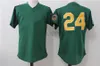 Vintage College Baseball veste Jersey 9 Reggie Jackson 24 Rickey Henderson 27 Catfish Hunter 33 Jose Canseco Jerseys Homens Mulheres Tamanho da Juventude