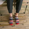 Designer Runner Sock Mens Invisible Non Slip Ankle Socks Cotton Socks With National Flag Mönster andningsbara 5 par