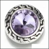 Charm Bracelets mücevher 5pcs/lot DIY Snap Kristal Metal Çiçek Düğmeleri Uygun 18mm Düğme DH4UB