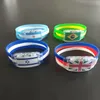 2022 Qatar World Cup Coppa di illuminazione Bracciale LEGGI LED LEGGI National Bandiera Braccialetti Light Braccialetti Silicone Eleule Forniture