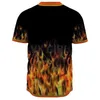 3D AOP Rod Flame Blowing Individuelles Name Jersey Shirt Gedruckt männer Casual s hip hop Tops 220712