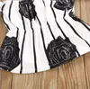 Baby Girls off Ombro Roupas Floral Stripe Imprimir Tops + Bloomers Shorts 2 Pçs / Set 2019 Verão Moda Crianças Conjuntos de Roupas