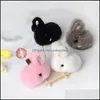 Keychains Fashion Accessories Cute Jewelry Pendant Keychain Bag Car Charm Tag Fluffy Toy Pom Drop Delivery 2021 Dhazu