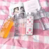 Creatieve Leuke Plastic Clear Milk Carton Waterfles Mode Strawberry Transparante Doos Juice Cup voor Meisjes Een gratis 220329