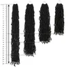 14-28 Inch Long Messy Boho Nu Soft Locs Goddess Faux Crochet Hair Black Synthetic Braiding Extensions Expo City 220610