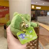 Плюшевые игрушки брелок кулон мультфильм сфокусированная зеленая лягушка милая кукла школьная сумка подвесной машиной маленькие подарочные плюшевые игрушки