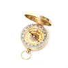 G50 Brass Pocket Fluorescence Compass Camping Hiking Analysis Instruments Portable Navigation Camping Tools