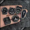 Pins Brooches Jewelry Witch Ouija Moon Tarot Book New Goth Style Enamel Pins Badge Denim Jacket Gifts For Women Men Drop Delivery 2021 Dtju