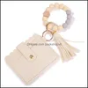 Key Rings Jewelry Silica Gel Bracelet Chain Ring -Border Amazon New Pu Tassel Card Bag Sile Wholesale Ladies Drop Delivery 2021 Kro4N4984437