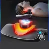 Multifunzione Dual Airbag Collo Massaggiatore Cuscino TENS Pulse Riscaldamento Massaggio Trazione cervicale Dispositivo per la terapia del dolore del corpo