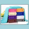 Towel Home Textiles Garden Superfine Microfiber Bath Towels Beach Drying Washcloth Shower Travel Big For Adts Tool 70X140Cm Kka1406 Drop D