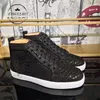 Rivet Sneakers Studded Spikes Buty mężczyźni kobiety swobodne buty mody platforma wtajemnicza Black biała srebrna skórzana skóra rozmiar 34-48