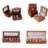 Watch Boxes & Cases 2/3/6 Grids Wooden Box Holder Organizer Storage Retro Case Women Men Watches Jewelry Display Gift Hele22
