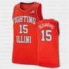 C202 Illinois Fighting Illini NCAA Orange College Basketball Retro Jersey 1 Trent Frazier 2 Connor Serven 3 Jacob Grandison Curbelo Dosunmu