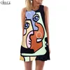 Polynesia Abstract Art Women Tank Tops 3D Printed Loose Dress Sexy Short Female Vest Fashion Sleeveless Dress W220616