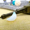 Pendanthalsband Natural Stone Opal Moon Shape Transparent Halsband smycken Gift Fashion Clavicle Chain Clothing Accessories 23x11mmpendant