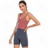 Lululemens Yoga Krótki stały kolor Nude High talle MIORT WASKA ELASTYCZNA Trening Women Pants Running Fitness Lulu Shorts Sport Trening 05/113