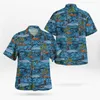 Koszulki męskie Niebieskie anime 3D Beach Hawaiian 2022 Summer Men Shirt Short Sleeve Streetwear Overized 5xl Camisa Social Chemise Homme-504