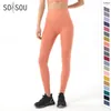 Soisou Yoga Pants Women Legginings Yoga Pants Girl Fitness Miękkie rajstopy Wysoka talia