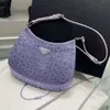 P bag 2022 fashion luxury designer the same king flash full of rhinestones underarm hand bag mini bags