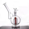 Bruciatore a nafta in vetro di alta qualità Bong Narghilè Pipa ad acqua con spesso Pyrex Clear Heady Recycler Dab Rig Bong a mano per fumare Bruciatore a nafta 1 pz