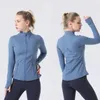 Yogajack met lange mouwen Dames Definieer outfit Workout Sport Ritsjas Jassen Fitness Sport Sneldrogend Activewear Kleding Top Effen Sweatshirt met rits Sportkleding