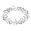 925 argent couleur Bracelets Vintage raisin perles chaîne chaîne pour femmes mariage mode bijoux fête cadeaux dame 20 cm