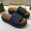 Zomer damesschoenen dikke bodem mode slippers sleehak strand slippers hoge hakken dames luie zwarte bovenkleding schoenen