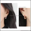 Hoop Hie Earrings Jewelry Sier/Rose Gold Plated Beads For Women New Trend 100% 925 Sterling Sier Lady Fine Yme399 Drop Delivery 2021 Htsax