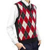 Blusas masculinas Argyle Plaid Pullover V Camisinho de pescoço Knit Primavera O outono do inverno Mulheres Moda Moda Casual Knit